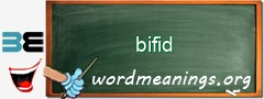 WordMeaning blackboard for bifid